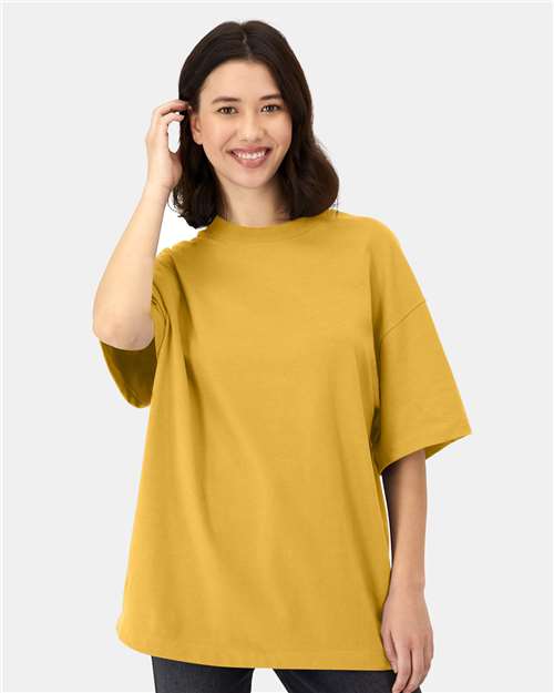 Hanes 5180R Unisex Beefy-T Retro Street T-Shirt in Royal Gold