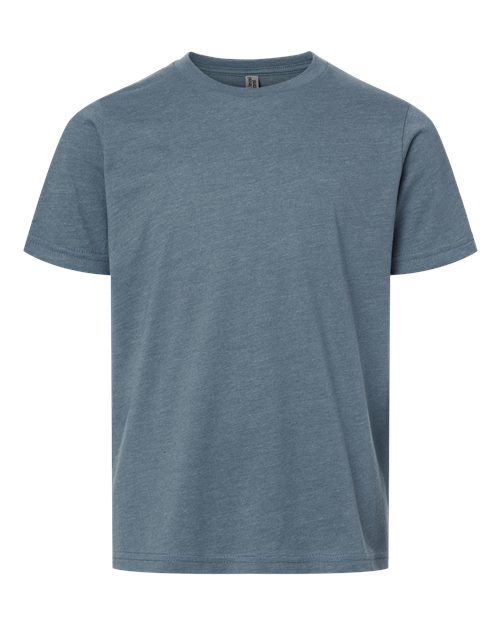 Next Level 3312 Youth CVC Tee in Heather Slate Blue