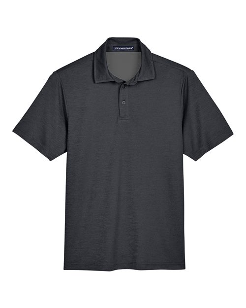 Devon & Jones DG22 Men's CrownLux Performance Address Mélange Polo in Black Melange
