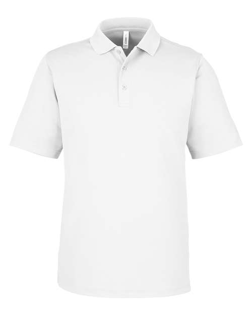CORE365 CE104 Men's Market Snag Protect Mesh Polo in White