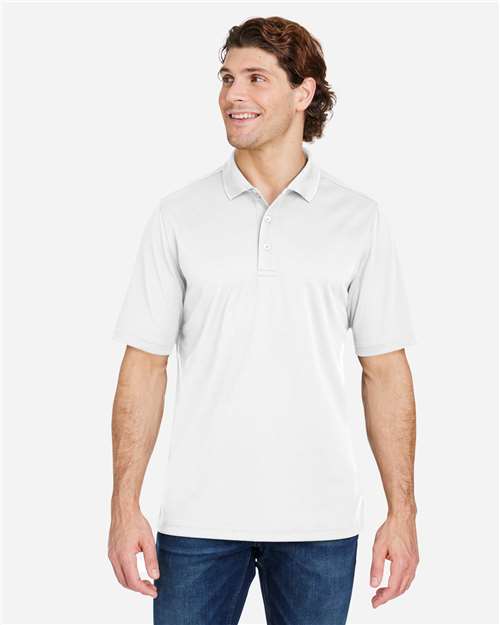 CORE365 CE104 Men's Market Snag Protect Mesh Polo in White