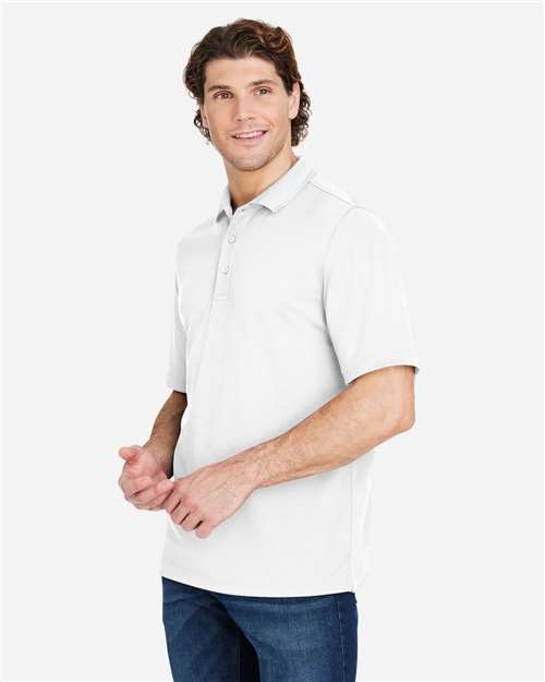 CORE365 CE104 Men's Market Snag Protect Mesh Polo in White