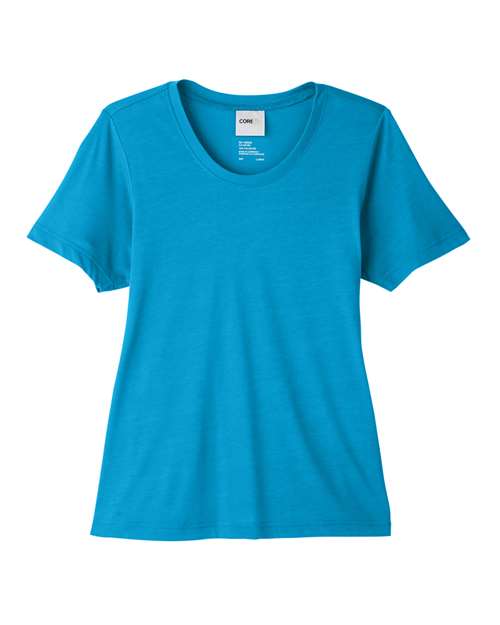 CORE365 CE111W Women's Fusion ChromaSoft Performance T-Shirt in Electric Blue