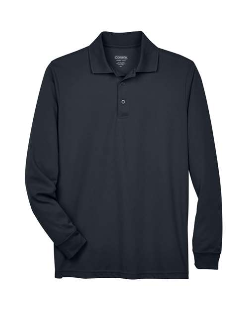 CORE365 88192 Men's Pinnacle Performance Long Sleeve Piqué Polo in Carbon