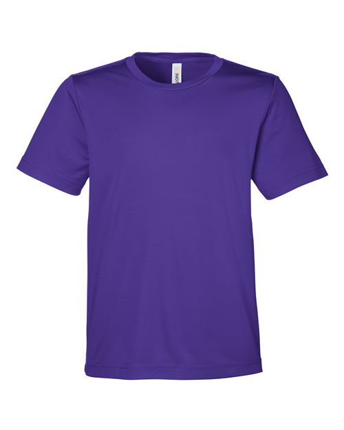 CORE365 CE10Y Youth Capital Performance T-Shirt in Campus Purple