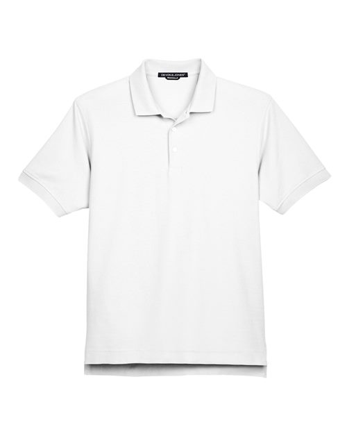 Devon & Jones D100 Men's Pima Piqué Polo in White