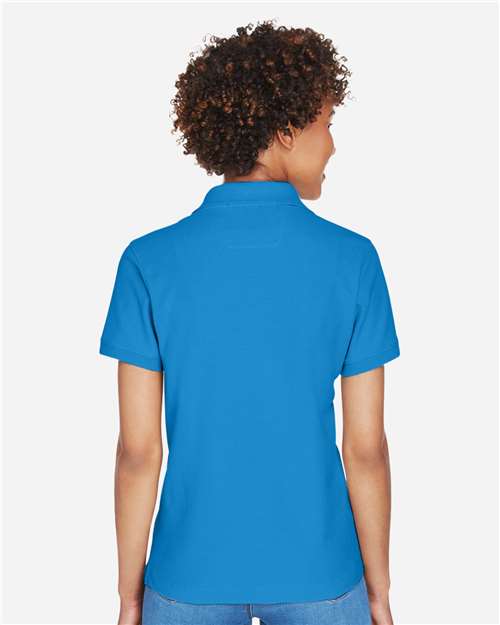 Devon & Jones D100W Women's Pima Piqué Polo in French Blue