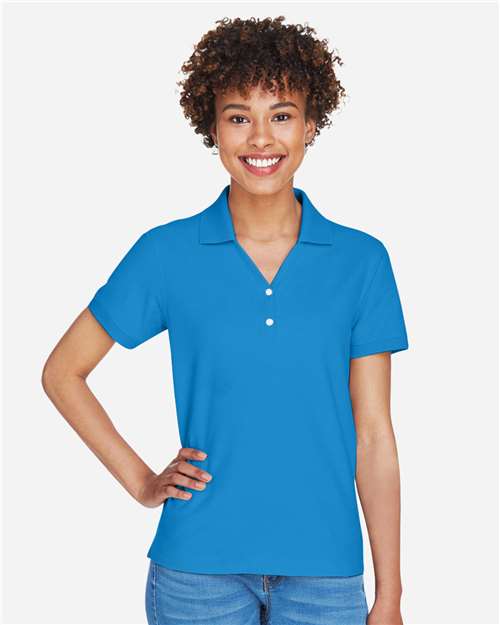 Devon & Jones D100W Women's Pima Piqué Polo in French Blue