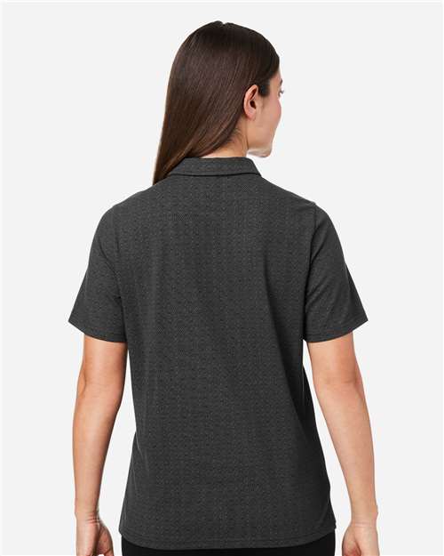 Devon & Jones DG101W Women's Crownlux Performance Geo Polo in Black/ Graphite