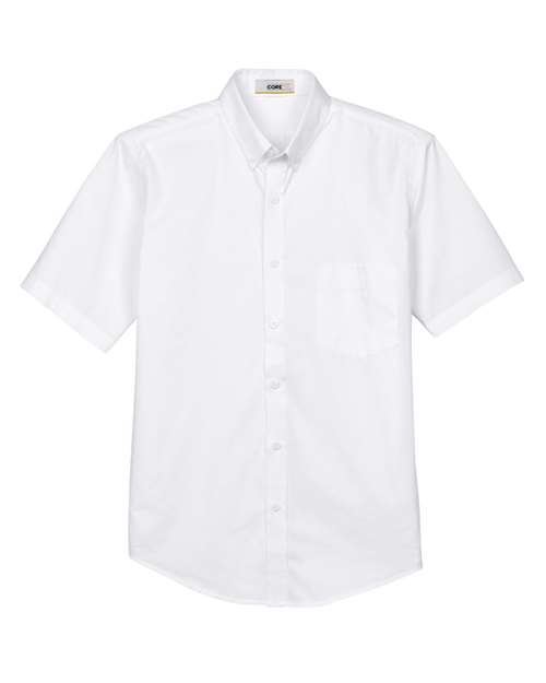 CORE365 88194 Men's Optimum Short Sleeve Twill Dress Shirt in White