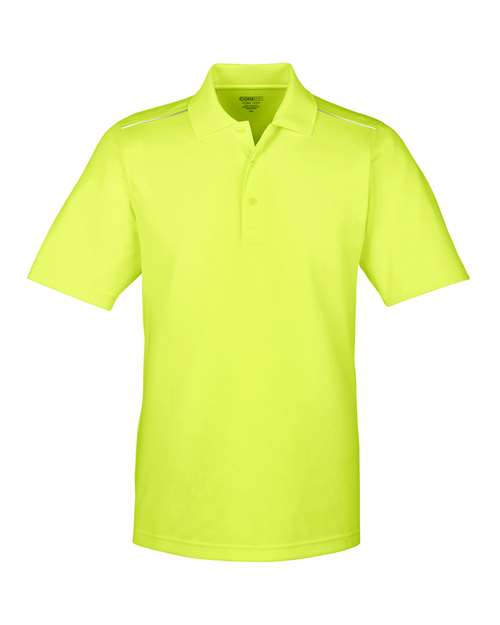 CORE365 88181R Men's Radiant Performance Piqué Polo with Reflective Piping in Safety Yellow