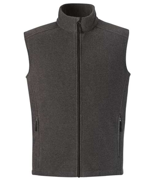 CORE365 88191T Men's Tall Journey Fleece Vest in Heather Charcoal