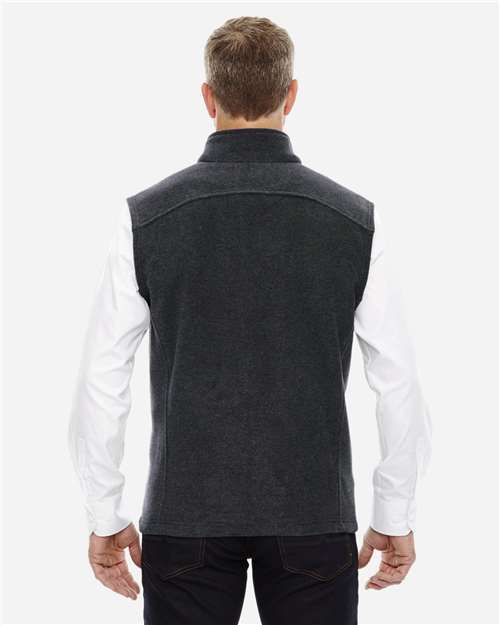 CORE365 88191T Men's Tall Journey Fleece Vest in Heather Charcoal