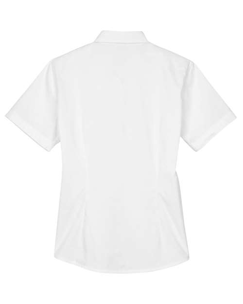 CORE365 78194 Women's Optimum Short Sleeve Twill Shirt in White
