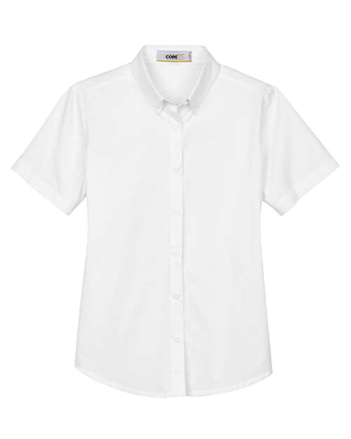 CORE365 78194 Women's Optimum Short Sleeve Twill Shirt in White
