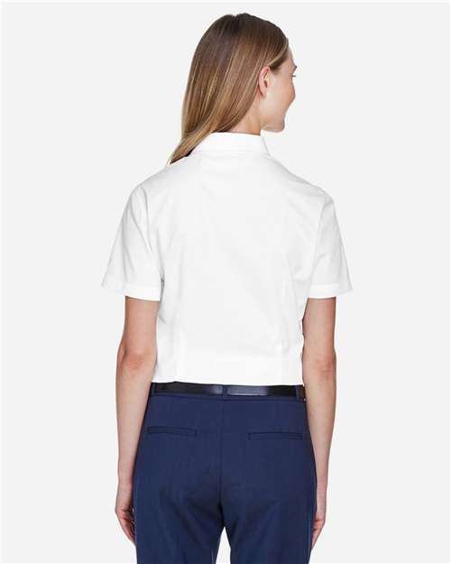 CORE365 78194 Women's Optimum Short Sleeve Twill Shirt in White
