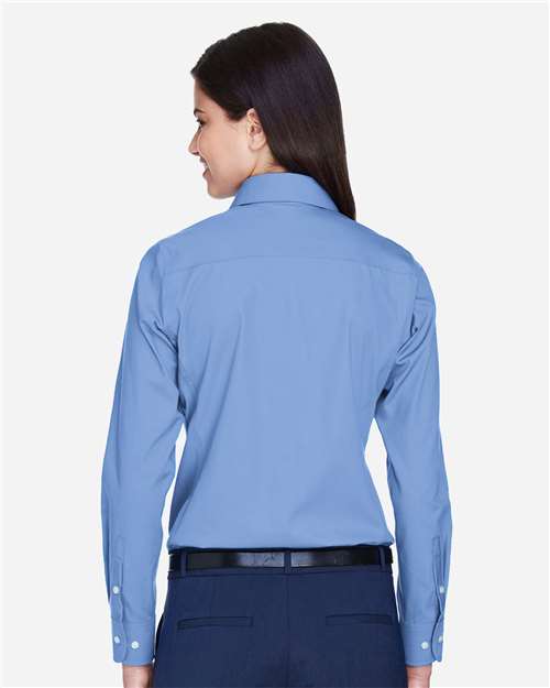 Devon & Jones D630W Women's Crown Collection Oxford Woven Dress Shirt in Light Blue