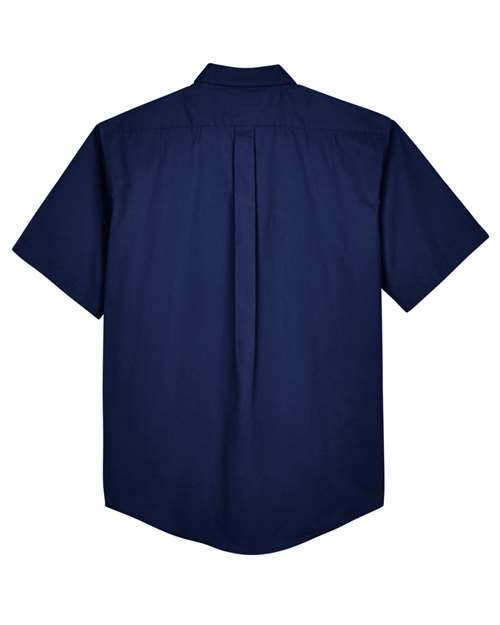 CORE365 88194T Men's Tall Optimum Short Sleeve Twill Dress Shirt in Classic Navy