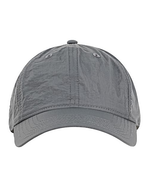 Big Accessories BA715 Crinkle Nylon Cap in Dark Grey