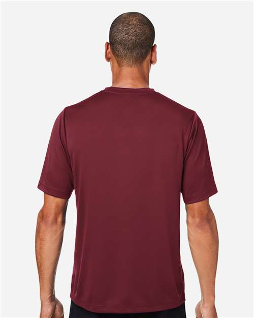 Team 365 TT15 Men's Zone Performance Mesh T-Shirt in Sport Maroon