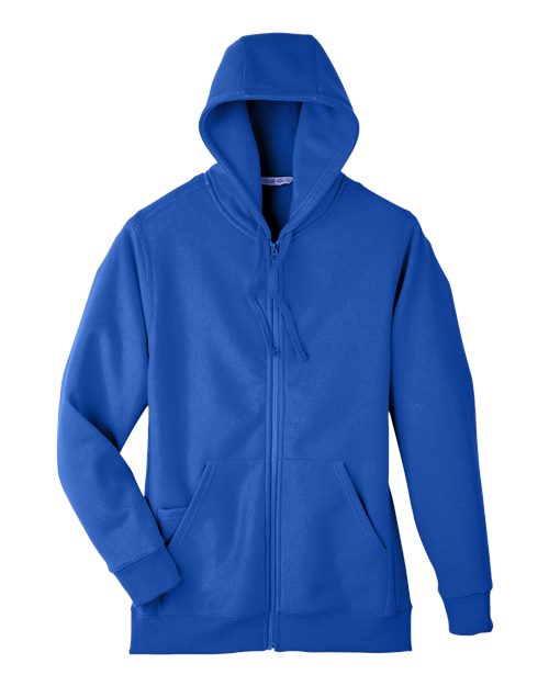 Team 365 TT95 Unisex Zone HydroSport Heavyweight Full-Zip Hooded Sweatshirt in Sport Royal