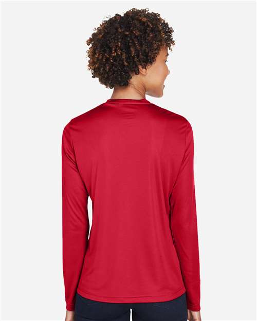 Team 365 TT11WL Women's Zone Performance Long Sleeve T-Shirt in Sport Red
