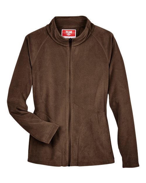 Team 365 TT90W Women's Campus Microfleece Jacket in Sport Dark Brown