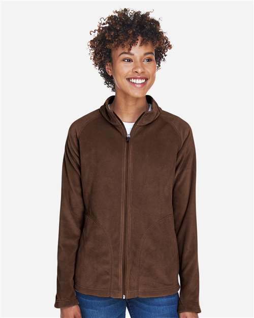 Team 365 TT90W Women's Campus Microfleece Jacket in Sport Dark Brown