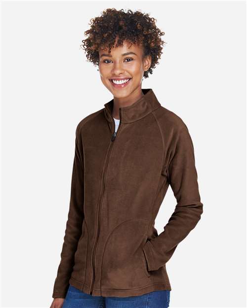 Team 365 TT90W Women's Campus Microfleece Jacket in Sport Dark Brown