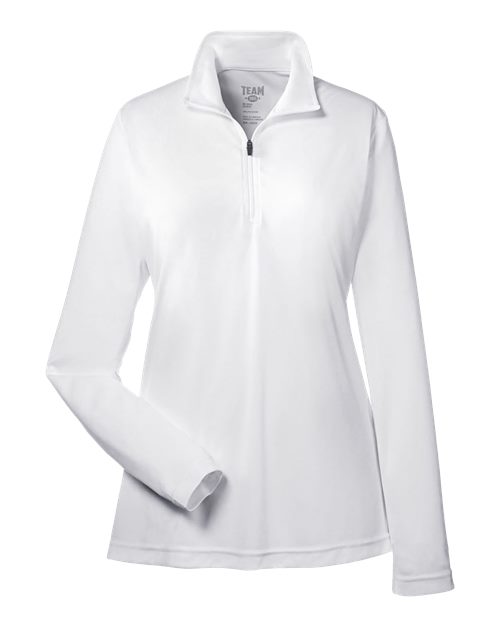 Team 365 TT31W Women's Zone Performance Quarter-Zip Pullover in White