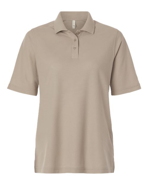 Harriton M105W Women's Maverick CVC Pique Polo in Khaki