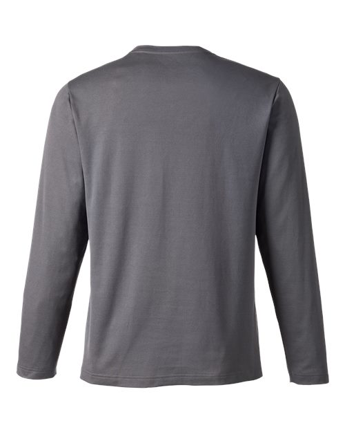 Harriton M118L Unisex Charge Snag and Soil Protect Long Sleeve T-Shirt in Dark Charcoal