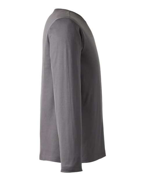 Harriton M118L Unisex Charge Snag and Soil Protect Long Sleeve T-Shirt in Dark Charcoal