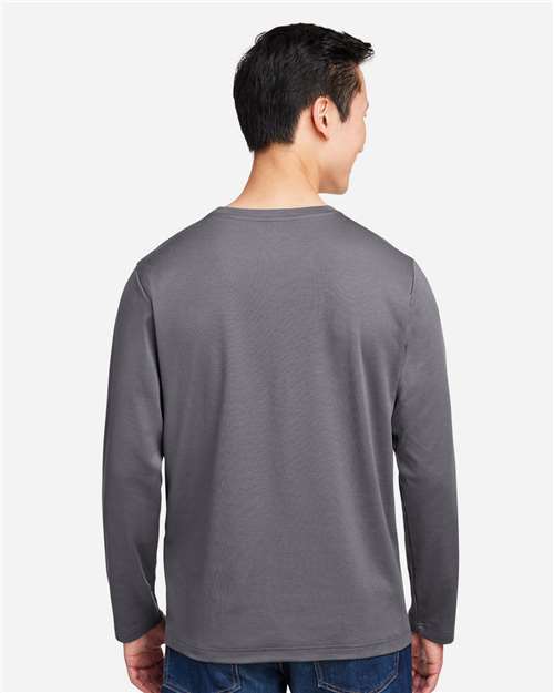 Harriton M118L Unisex Charge Snag and Soil Protect Long Sleeve T-Shirt in Dark Charcoal