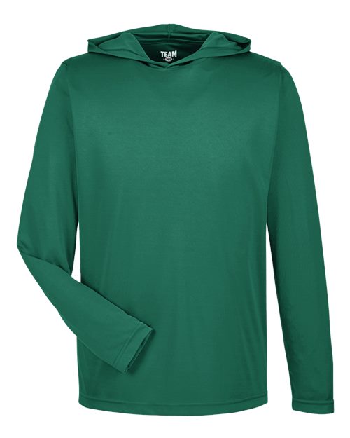 Team 365 TT41 Men's Zone Performance Hooded T-Shirt in Sport Forest