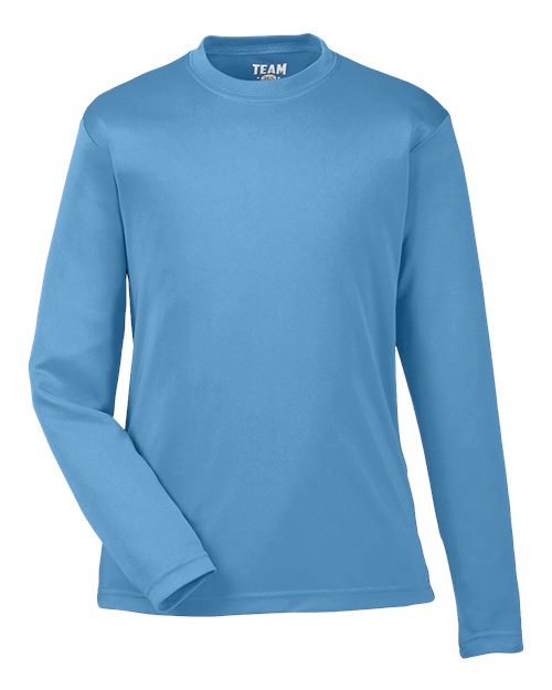 Team 365 TT11YL Youth Zone Performance Long Sleeve T-Shirt in Sport Light Blue