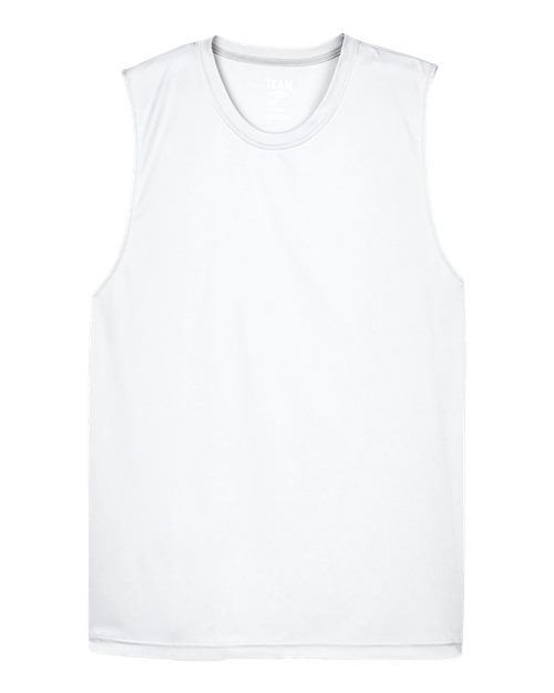 Team 365 TT11M Men's Zone Performance Muscle T-Shirt in White