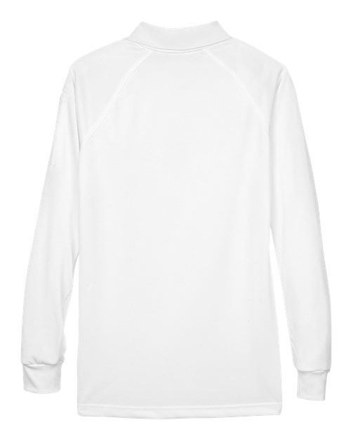 Harriton M211LW Women's Advantage Long Sleeve Tactical Polo in White