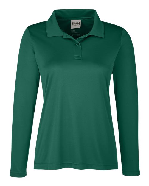 Team 365 TT51LW Women's Zone Performance Long Sleeve Polo in Sport Forest
