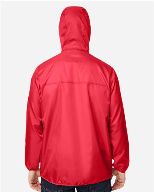 Team 365 TT77 Unisex Zone Protect Packable Anorak Jacket in Sport Red
