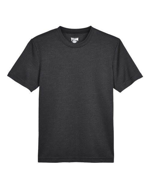 Team 365 TT11HY Youth Sonic Heather Performance T-Shirt in Black Heather