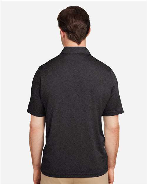 Team 365 TT51H Men's Zone Sonic Heather Performance Polo in Black Heather
