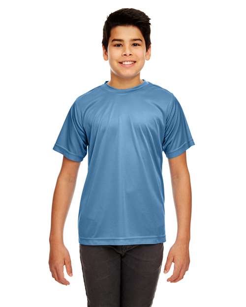 UltraClub 8420Y Youth Cool & Dry Sport Performance Interlock T-shirt in Indigo
