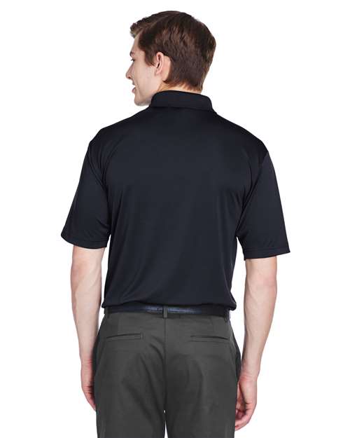 UltraClub 8610 Men's Cool & Dry 8-Star Elite Performance Interlock Polo in Black
