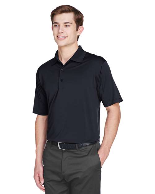 UltraClub 8610 Men's Cool & Dry 8-Star Elite Performance Interlock Polo in Black