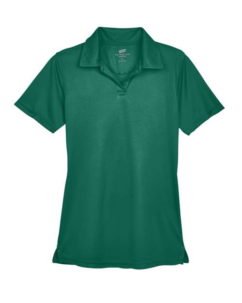 UltraClub 8425L Women's Cool & Dry Sport Performance Interlock Polo in Forest Green
