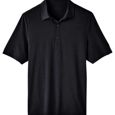 North End NE100 Men's JAQ Snap-Up Stretch Performance Polo in Black