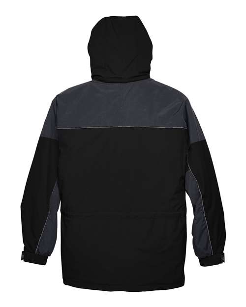 North End 88006 Men's 3-in-1 Two-Tone Parka in Black