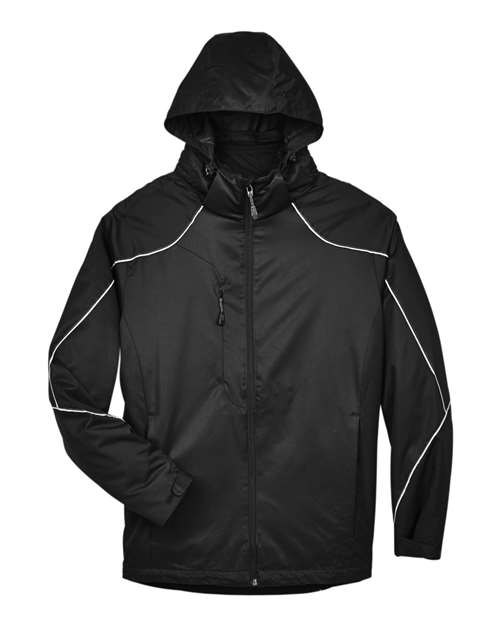 North End 88196 Men's Angle 3-In-1 Jacket with Bonded Fleece Liner in Black