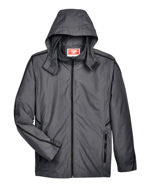 Team 365 TT70 Unisex Conquest Jacket with Mesh Lining in Sport Graphite